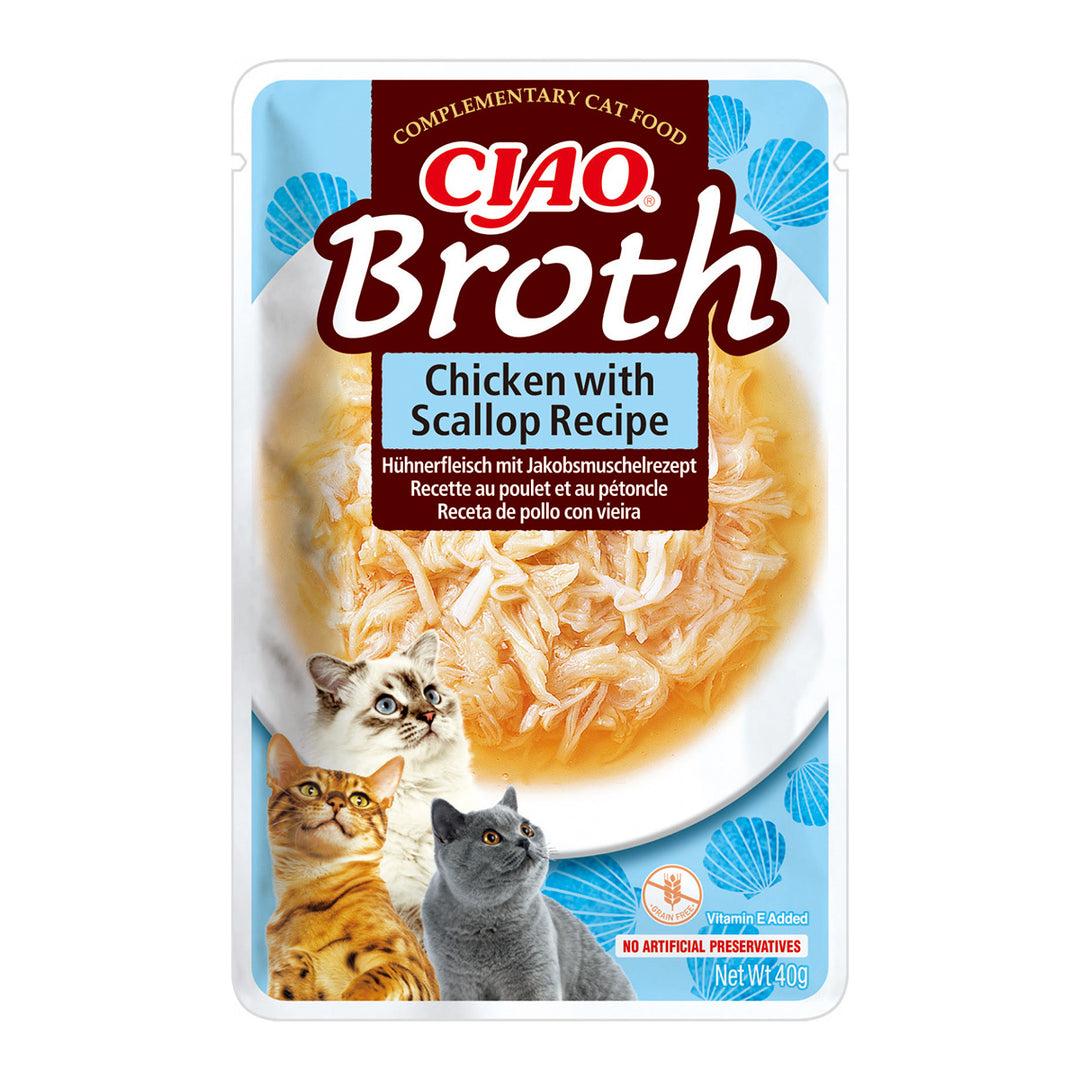 Ciao Churu Broth pentru Pisici cu Pui si Scoici