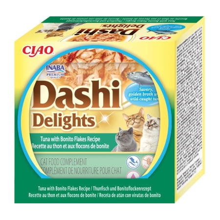 Ciao Dashi Delights pentru pisici cu Ton si Fulgi de Bonito 70 Gr