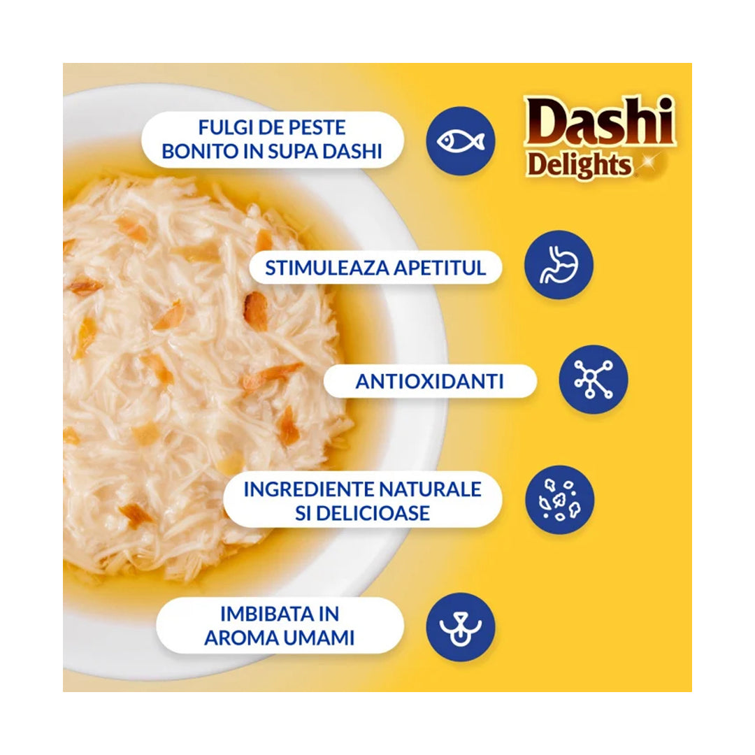 Ciao Dashi Delights Silky Broth Reteta cu Pui si Somon 40 Gr