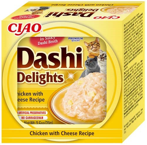 Ciao Dashi pentru pisici cu Pui si Branza 70 Gr