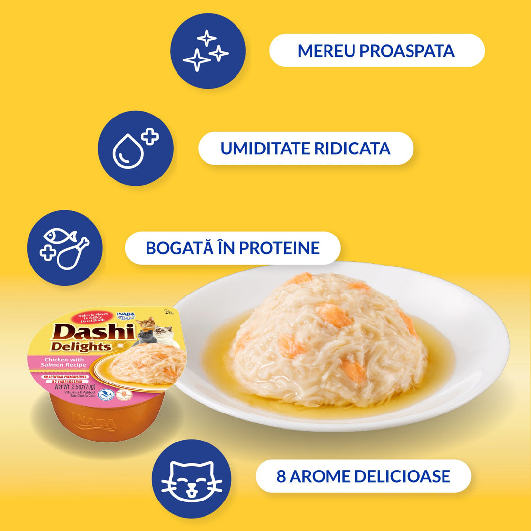 Ciao Dashi pentru pisici cu Pui si Branza 70 Gr