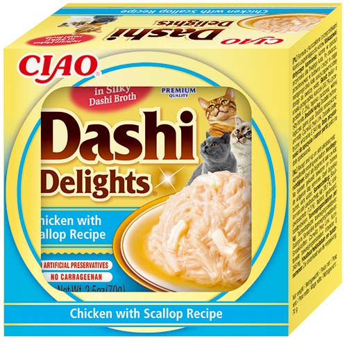 Ciao Dashi pentru pisici cu Pui si Scoici 70 Gr