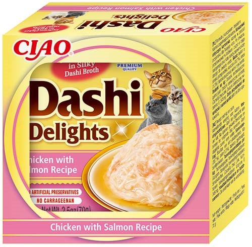 Ciao Dashi pentru pisici cu Pui si Somon 70 Gr