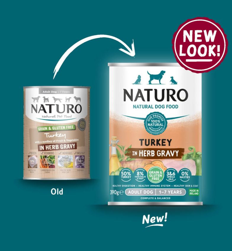 Conserva Naturo Adult cu Carne de Curcan, Fructe si Legume in Sos cu Ierburi Aromatice 390g