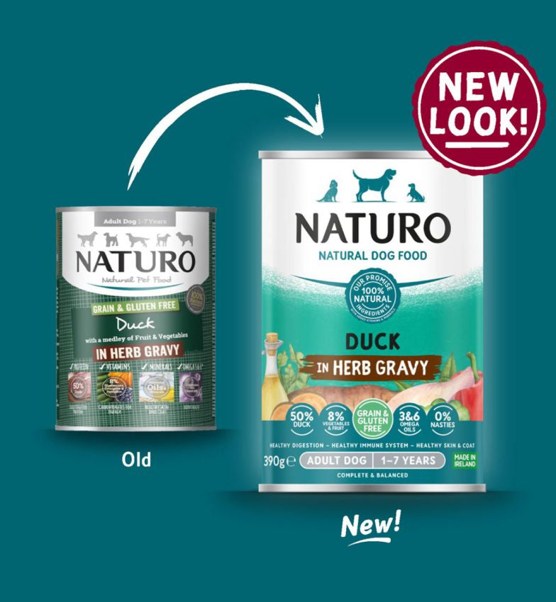 Conserva Naturo Adult cu Carne de Rata, Fructe si Legume in Sos cu Ierburi Aromatice 390g
