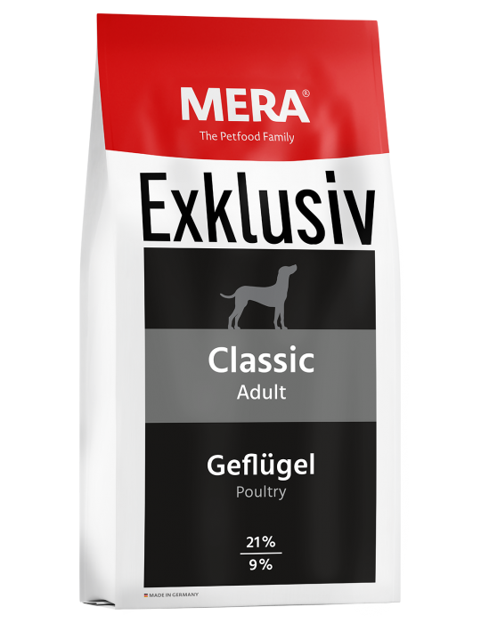 Hrană pentru câini activi MERA DOG ex, 15kg - formulă nutritivă premium fără aditivi artificiali, pentru menținerea energiei și sănătății optime