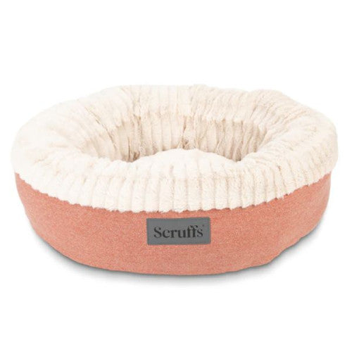 Culcus pentru caini Scruffs Ellen Donut Terracotta 55 cm