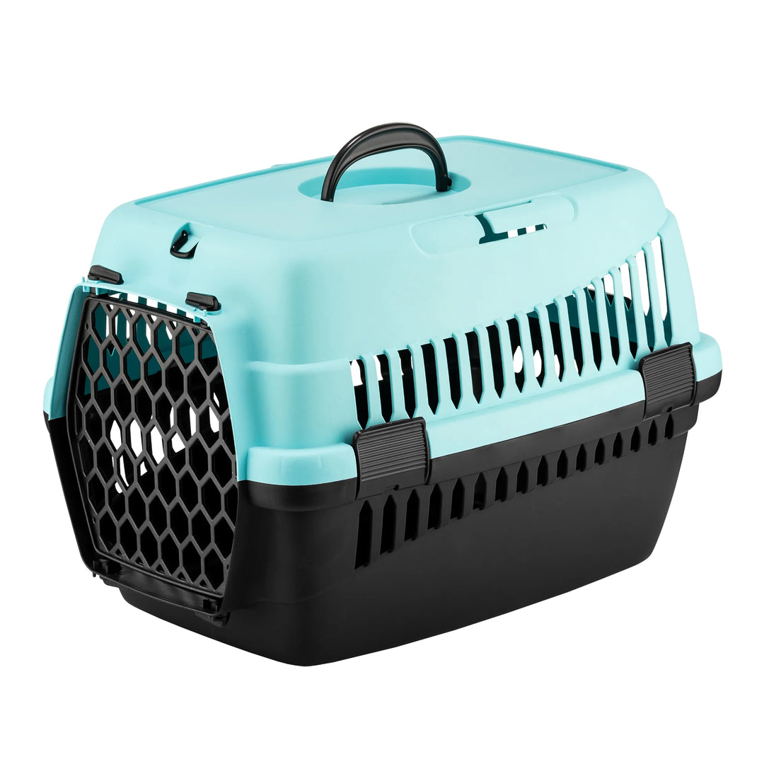 Cușcă de transport practica și confortabila 4DOG DELUXE, albastru negru, 49x35x32.5 cm