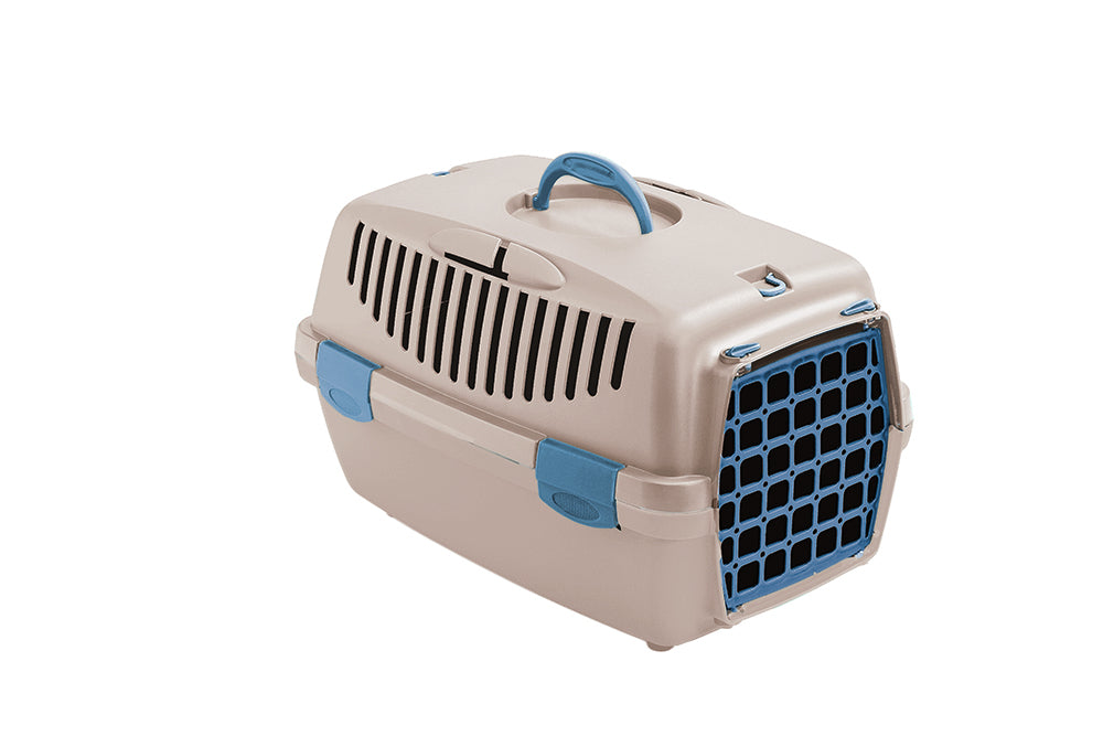 Cușcă transport animale, STEFANPLAST Gulliver nr. 1, plastic, 48x32x31 cm, alb travertin