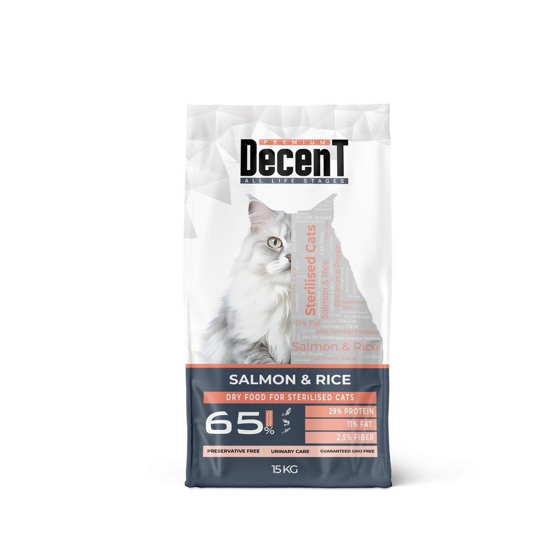 DecenT Adult Cat Sterilised Urinary Care cu Somon si Orez