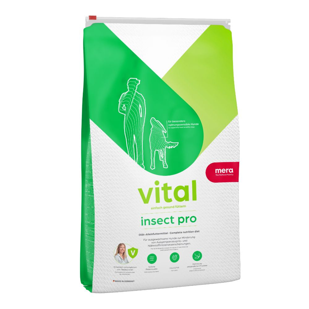 Dietă veterinară câini insect pro MERA VITAL 10kg - susține sanatatea blanii și pieliicu proteine din insecte