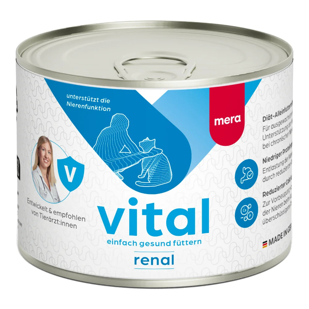 Dietă veterinară pentru pisici cu insuficiență renală MERA VITAL renal 200g