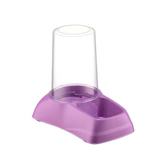 Dispenser de apă și hrană, 4DOG DELUXE, 1.75l, mov, pentru câini și pisici, design compact și modern