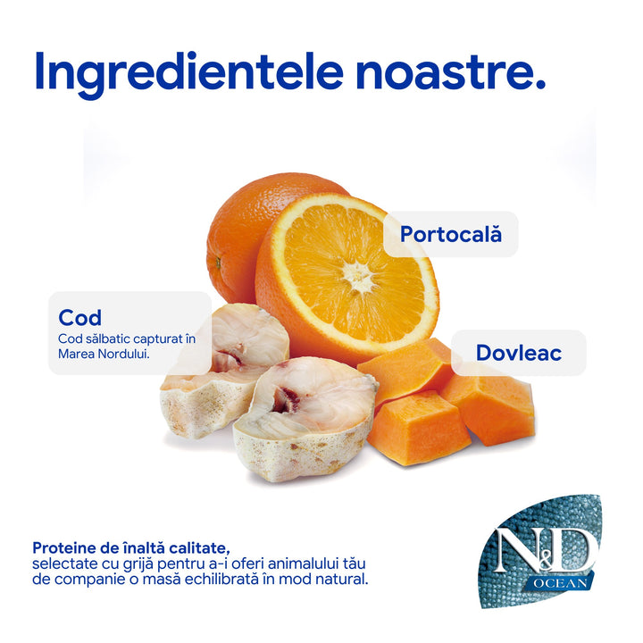 Hrana Uscata Caini Farmina N&amp;D PND0250064 | Cod, Dovleac, 2.5kg