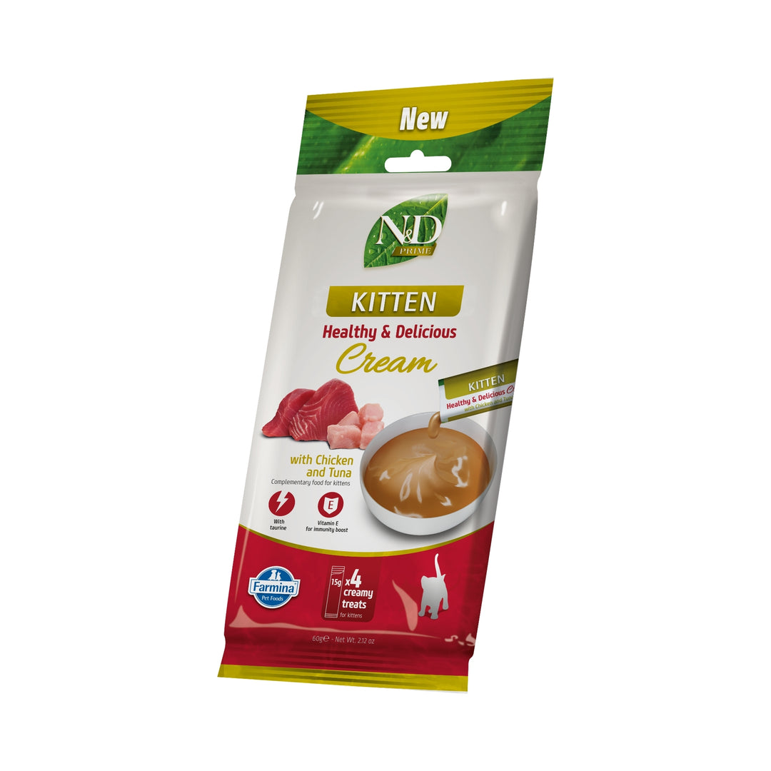 Recompense Cremoase N&D Prime | Pui & Ton, Kitten, 4x15g
