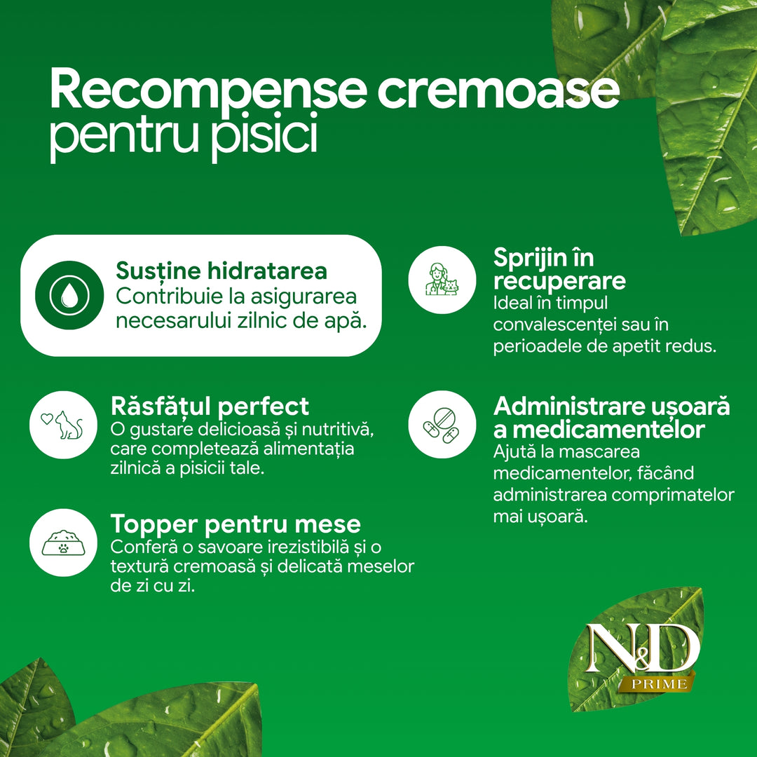 Recompense Cremoase N&amp;D Prime | Pui &amp; Ton, Kitten, 4x15g