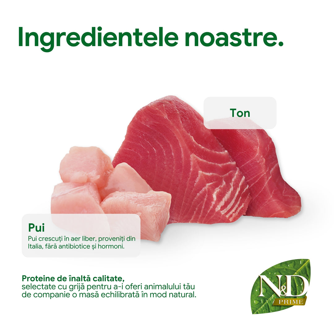Recompense Cremoase N&amp;D Prime | Pui &amp; Ton, Kitten, 4x15g
