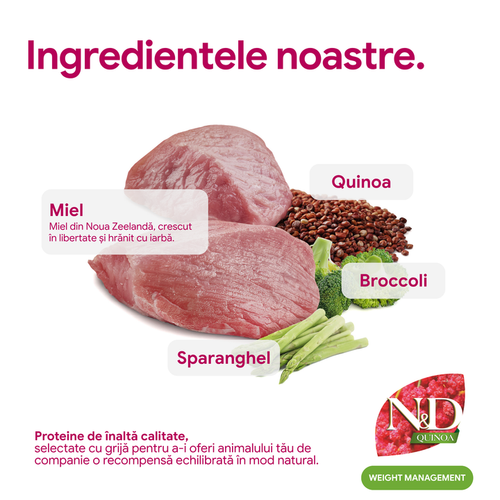 Recompense Dentare Caini Farmina N&amp;D Quinoa Weight Management | Miel &amp; Spirulină, Mini, 60g