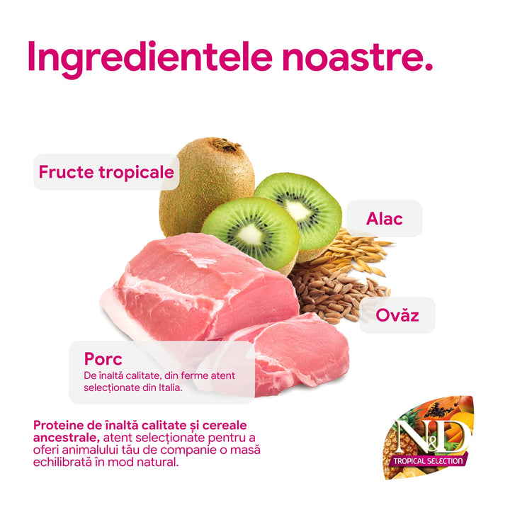 Hrana Uscata Caini Farmina N&amp;D PND0150090 | Porc, Fructe, 1.5kg