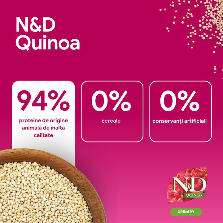 Hrană uscată pisică Farmina N&amp;D QUINOA urinary rață 5 kg