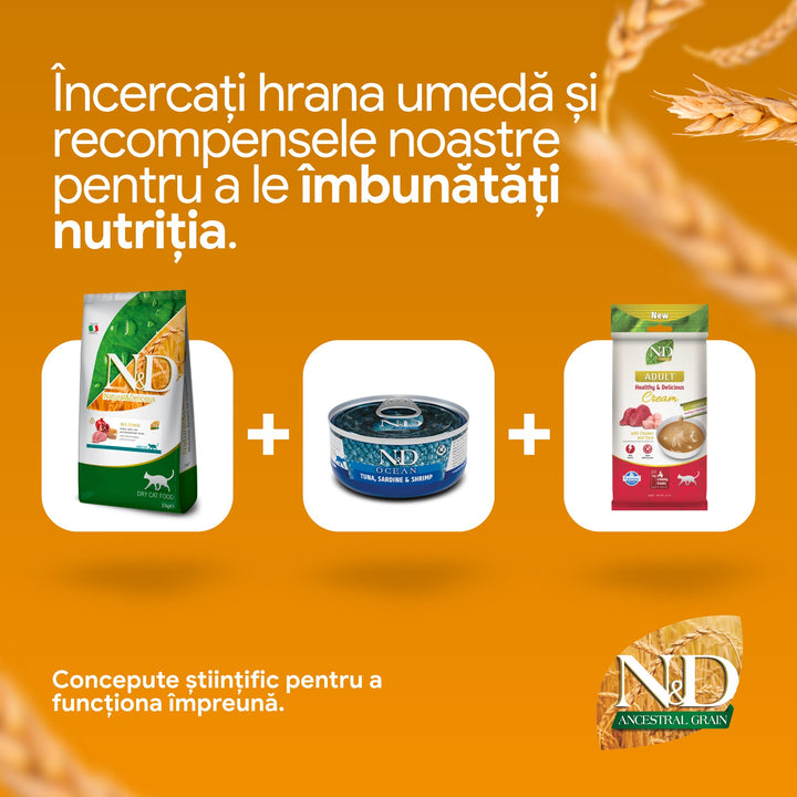 Hrana Uscata Pisici Farmina N&amp;D PND1000026 | Curcan, Rodie, 10kg
