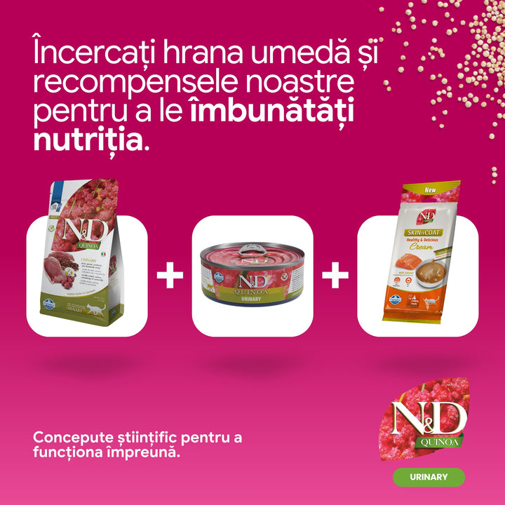 Hrană uscată pisică Farmina N&amp;D QUINOA urinary rață 5 kg