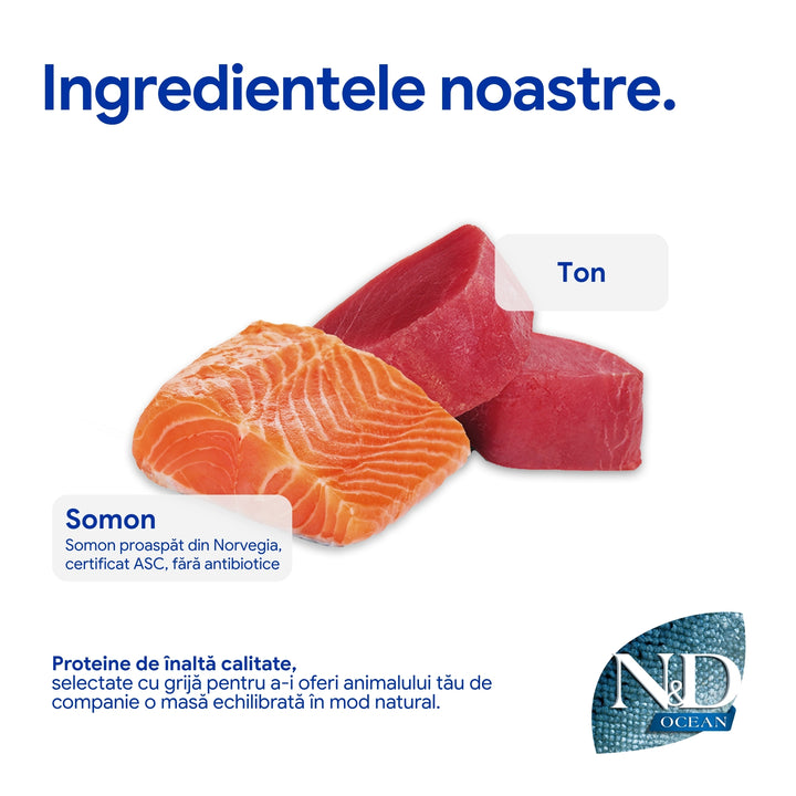 Recompense Pisici N&amp;D Ocean Cream | Ton &amp; Somon, Adult, 4x15g