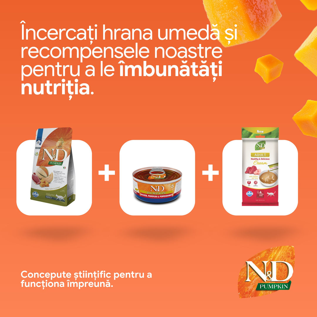 Hrana Uscata Pisici Farmina N&amp;D PND0150013 | Rata, Pepene, 1.5kg