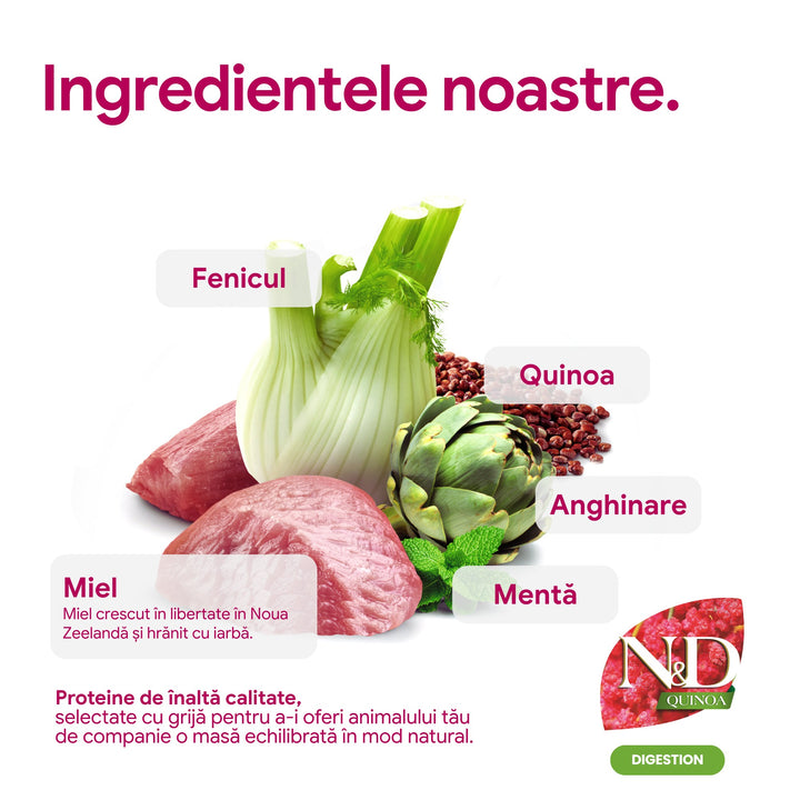 Hrană uscată câine Farmina N&amp;D QUINOA digestion mini 2.5 kg