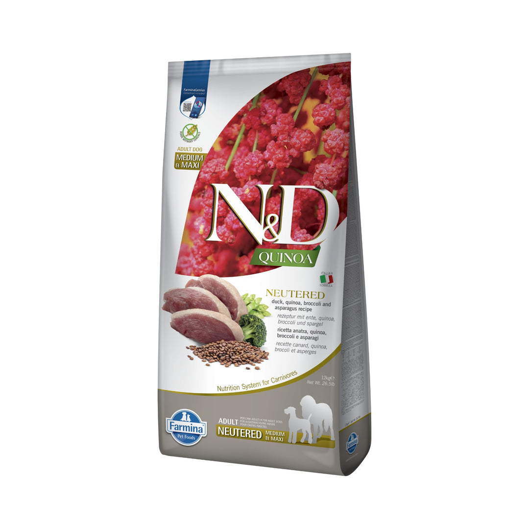 Hrană Uscată Câine Farmina N&D Quinoa Neutered Rață Adult Medium & Maxi 12 kg