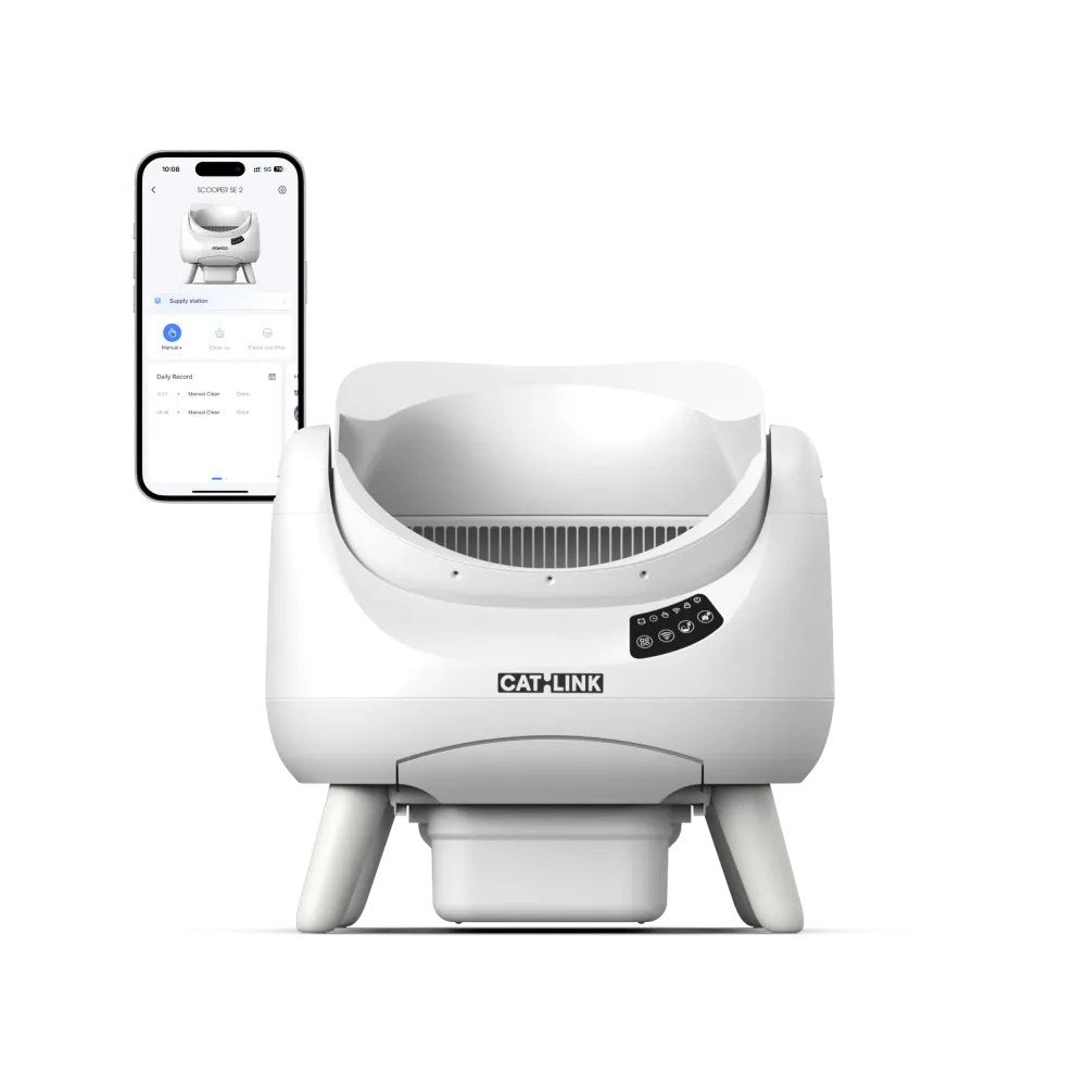 Litieră Pisici Catlink CL-CH-01 | Open-X, Autocurățare, Alb