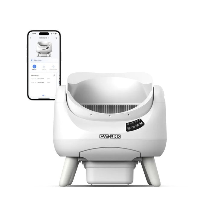 Litieră Pisici Catlink CL-CH-01 | Open-X, Autocurățare, Alb