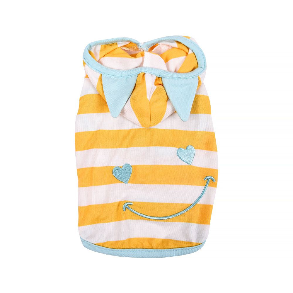Haina de primăvară-vară pentru câini, 4DOG DELUXE, dungi galbene, 35 cm