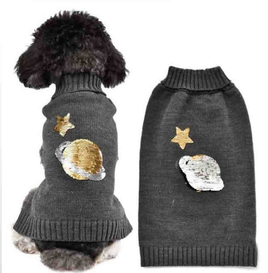 Haină de iarnă pentru câini, 4DOG DELUXE, moon gri, 35 cm, elegantă și funcțională, pentru talie mică-medie.