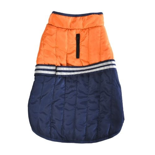 Haina de iarna reflectiva pentru câini, 4DOG DELUXE, belt blue, 45 cm, talie medie