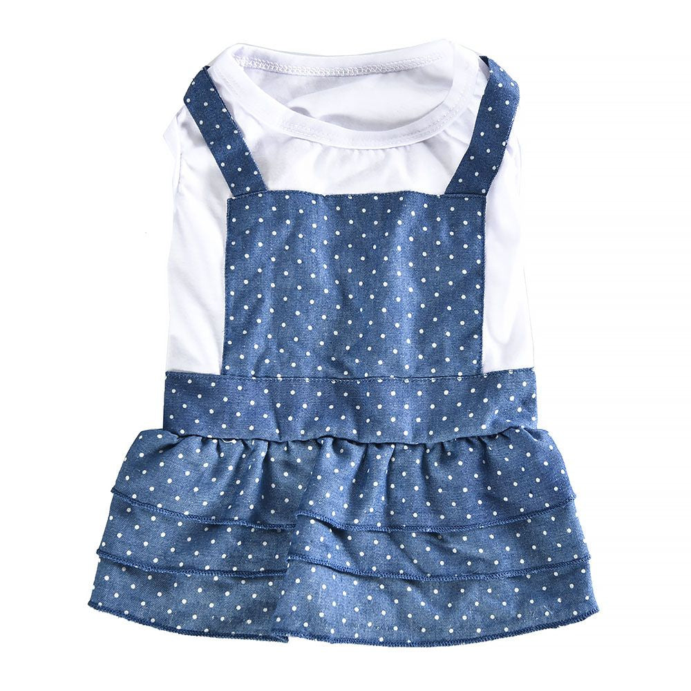 Rochie eleganta de vara pentru câini, 4DOG DELUXE, 25 cm, talie mica, design stilat și confortabil