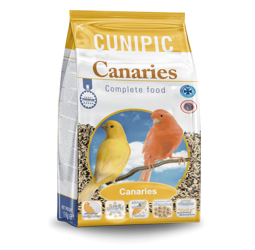 Hrană completă pentru canari, CUNIPIC, 1kg, formula super premium bogata în proteine și carbohidrati, pentru pene sanatoase și stralucitoare
