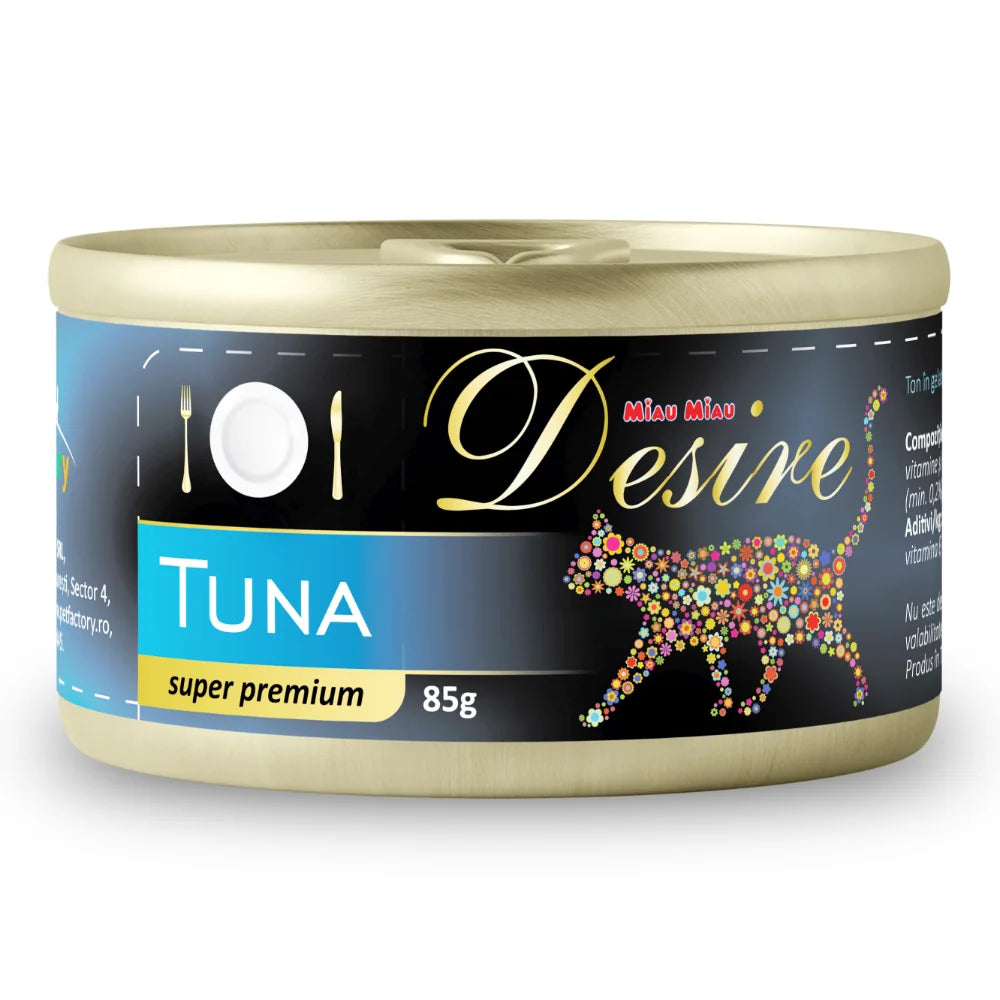 Hrană umedă pisică adulta ton file gelatina desire 85g
