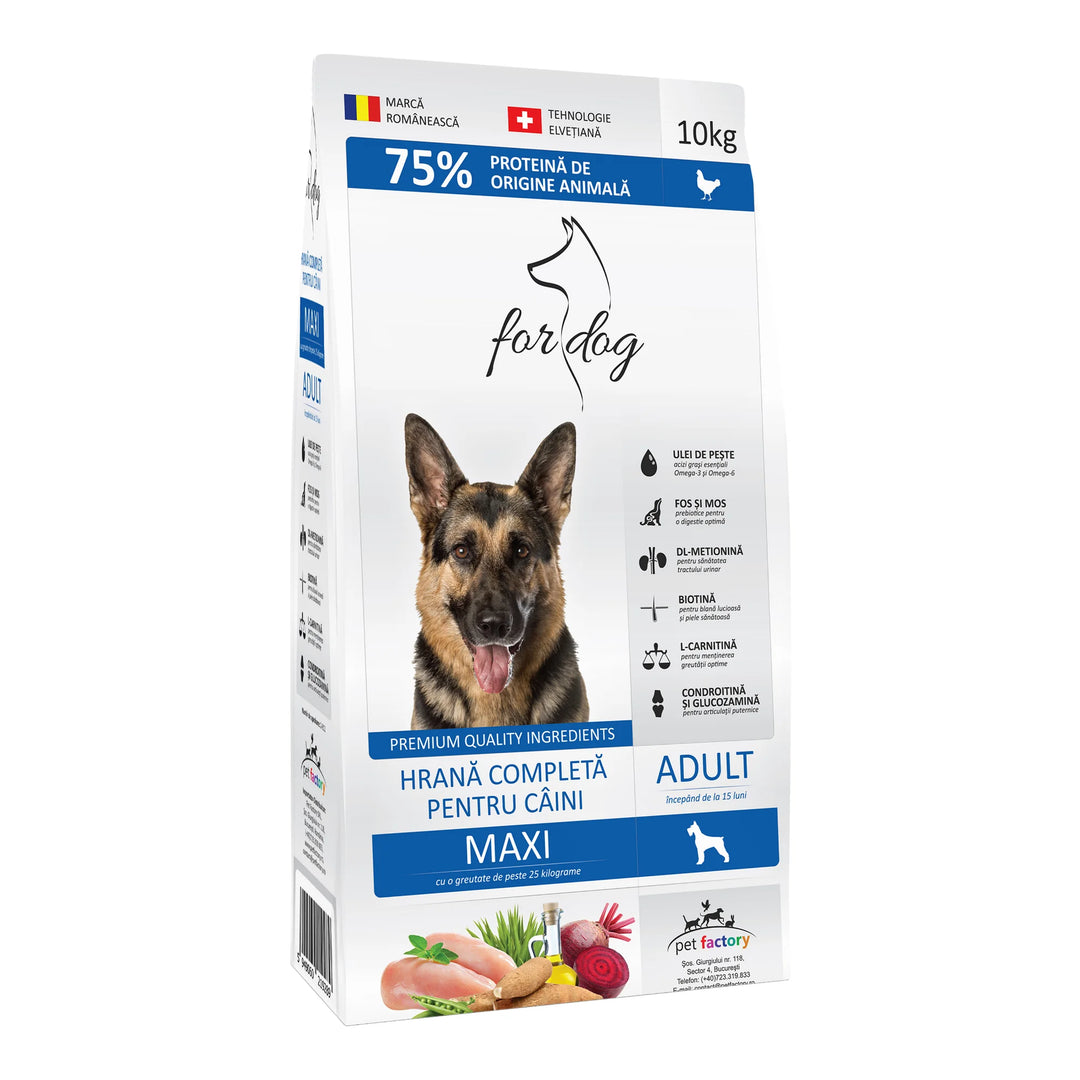 Hrană uscată premium pentru câini mari, pasare, FOR DOG, 10kg