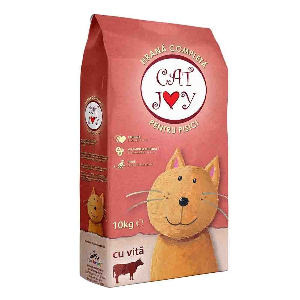 Hrană uscată pisici nutritivă și sănătoasă, vita CAT JOY, 10 kg