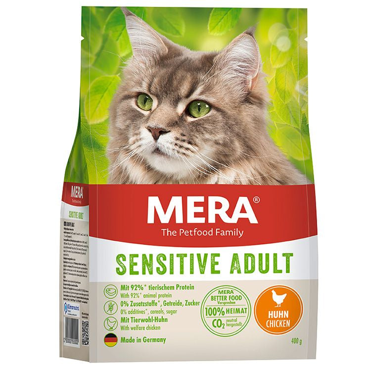 Hrană uscată super premium pisici adulte sensitive fără cereale - MERA pui 400g