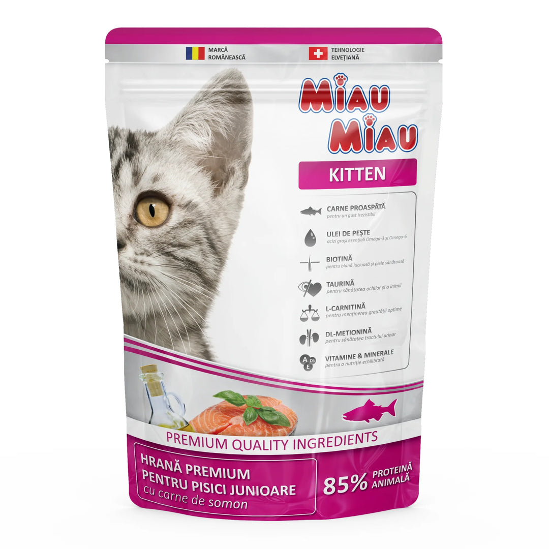 Hrană uscată junior pisică cu pasare 800g, MIAU MIAU