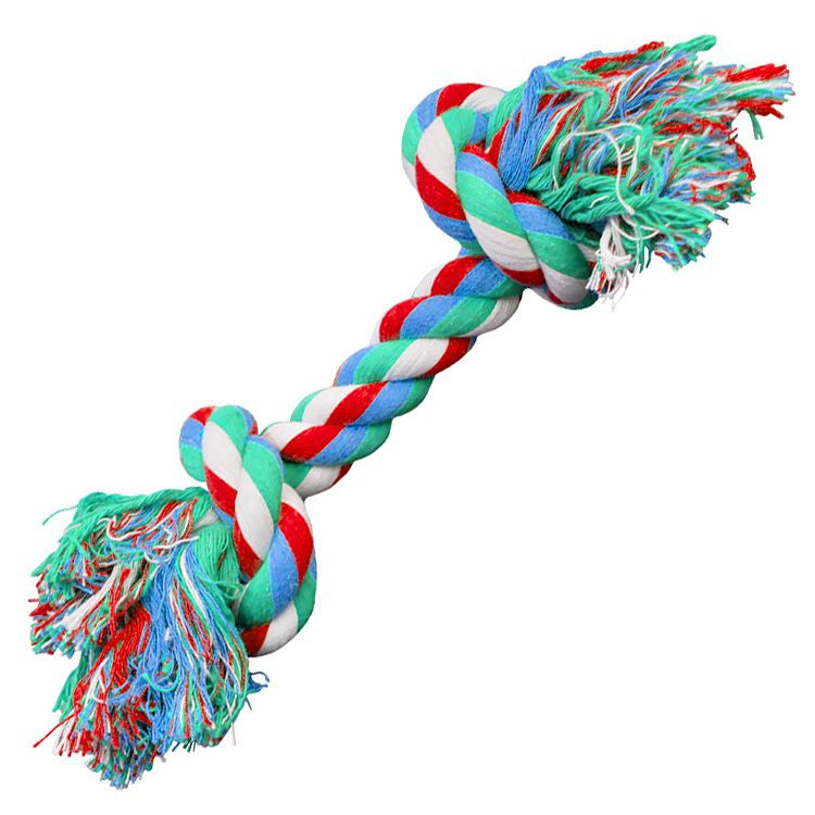 Jucarie bumbac cu noduri s 16cm 4DOG - jucarie din sfoara rezistenta pentru câini