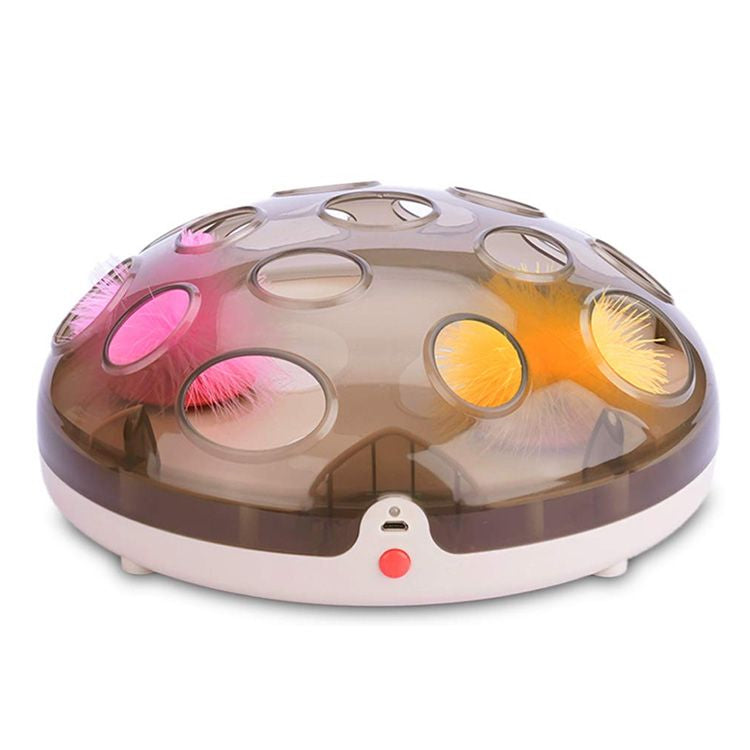 Jucarie interactiva tip carusel pentru pisici, MIAU MIAU crazy toy