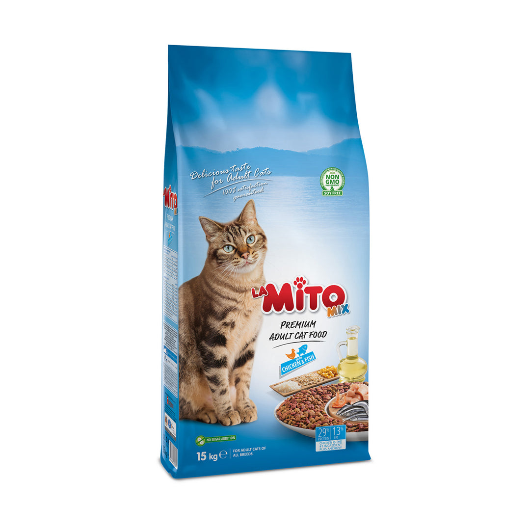 LaMito Hrana pentru Pisici Adulte Mix cu Pui si Peste