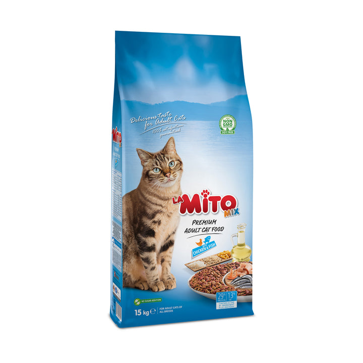 LaMito Hrana pentru Pisici Adulte Mix cu Pui si Peste