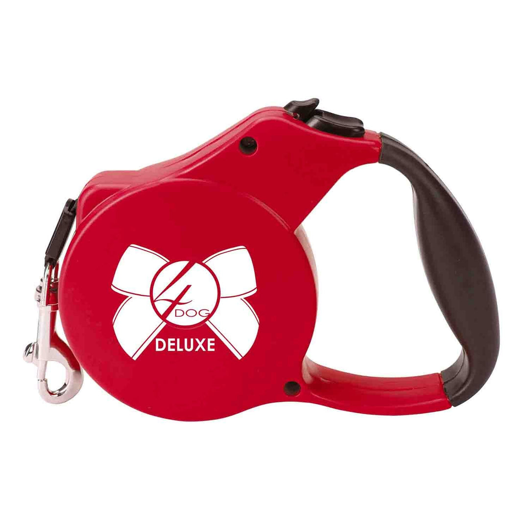 Lesă retractabilă câini talie medie bandă 5m 4DOG DELUXE până la 25kg diverse culori
