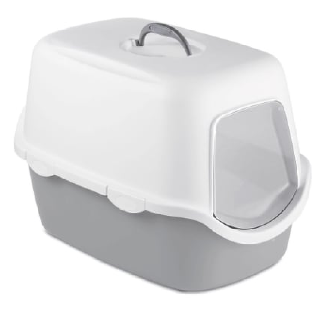 Litieră acoperită pentru pisici STEFANPLAST cathy gri 56x40x40cm