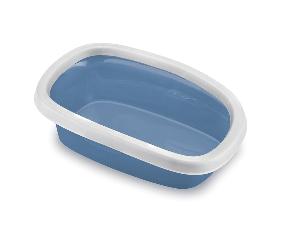 Litieră deschisă, igienică și confortabilă, STEFANPLAST sprint 20, plastic calitativ, nord sky, 39x58x17 cm, ideală pentru pisici de mărime medie