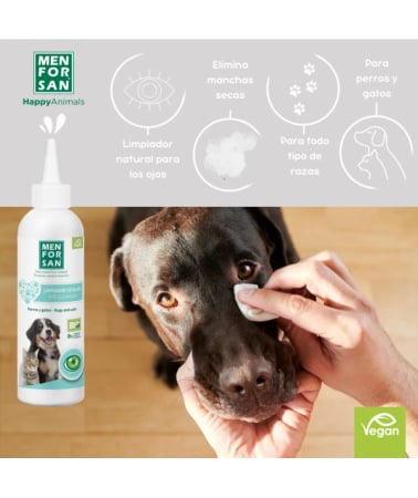 Menforsan Solutie Naturala pentru Curatarea Ochilor la Caini si Pisici 125 ML